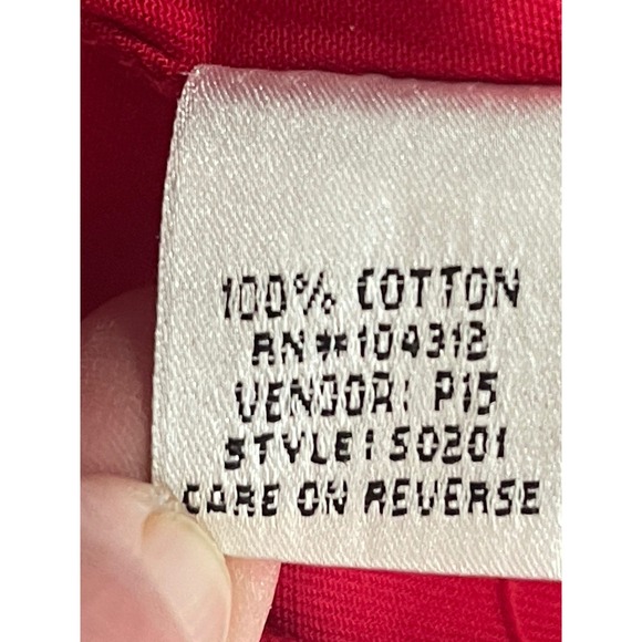 Sierra Pacific Men XL Red Cotton Twill Short Sleeve Button Down Shirt NWT preppy - Picture 7 of 8